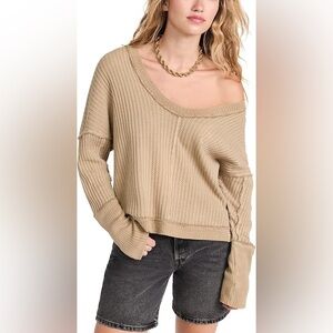 Free People sz Small We The Free New Magic Thermal Golden Olive